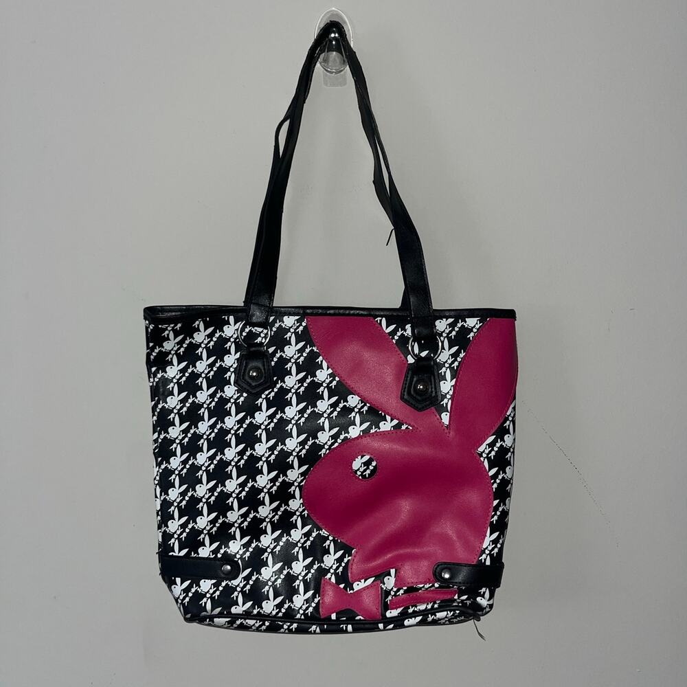 Vintage Y2K Hot Pink Play Boy Bunny Big Bunny Head Big Logo Shoulder Bag